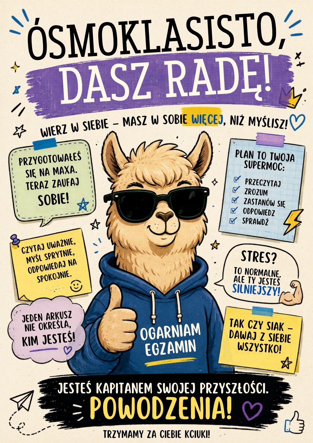 ÓSMOKLASIŚCI - POWODZENIA!